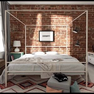 Novagratz King size canopy bed in New condition. NWOT.